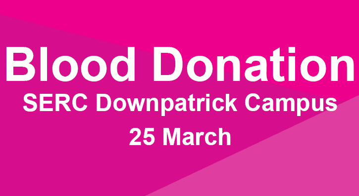 The Blood Transfusion Service will be in Downpatrick tomorrow, 25 March. 